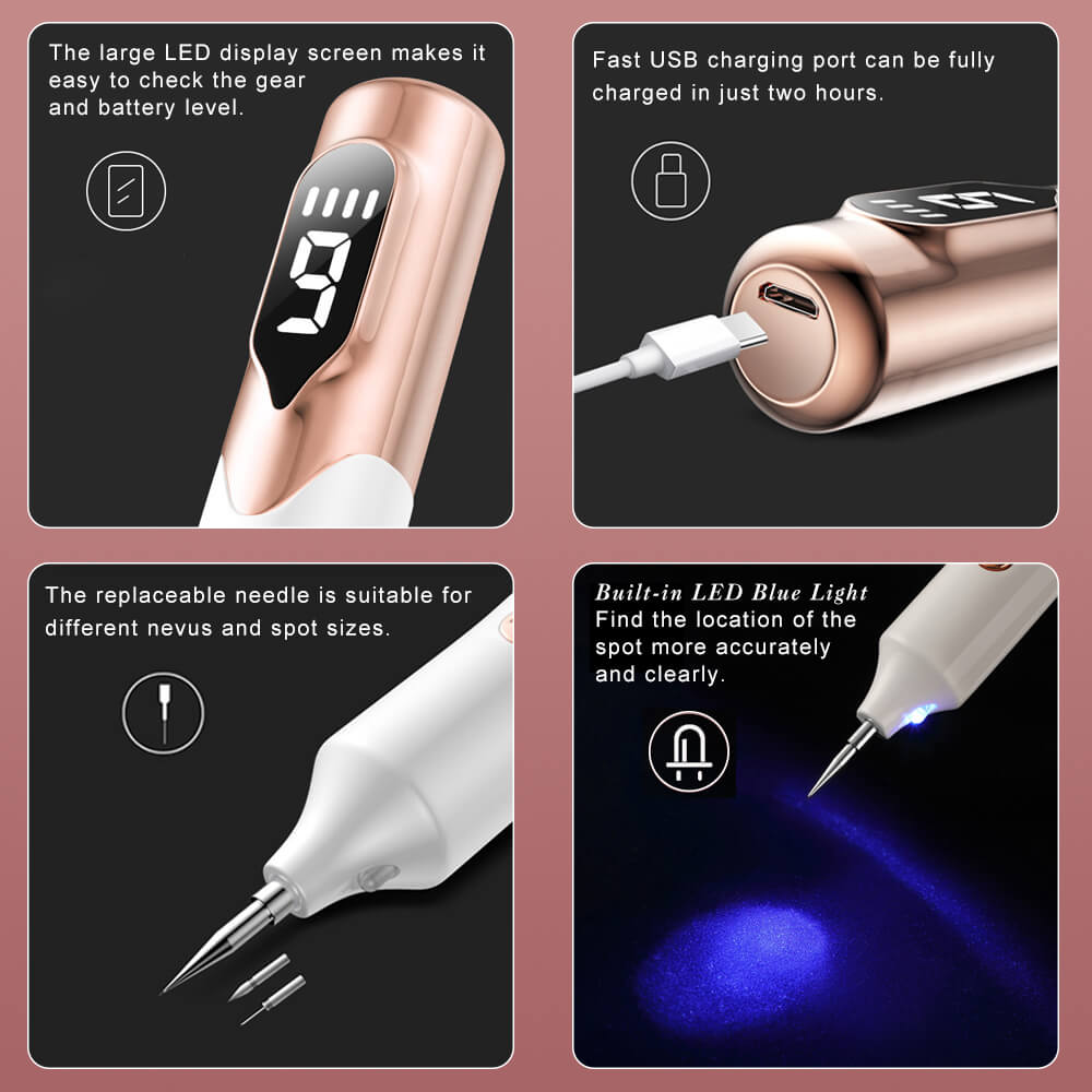 Portable Beauty Laser Plasma Pen for Skin Tag, Moles, Pimples & More